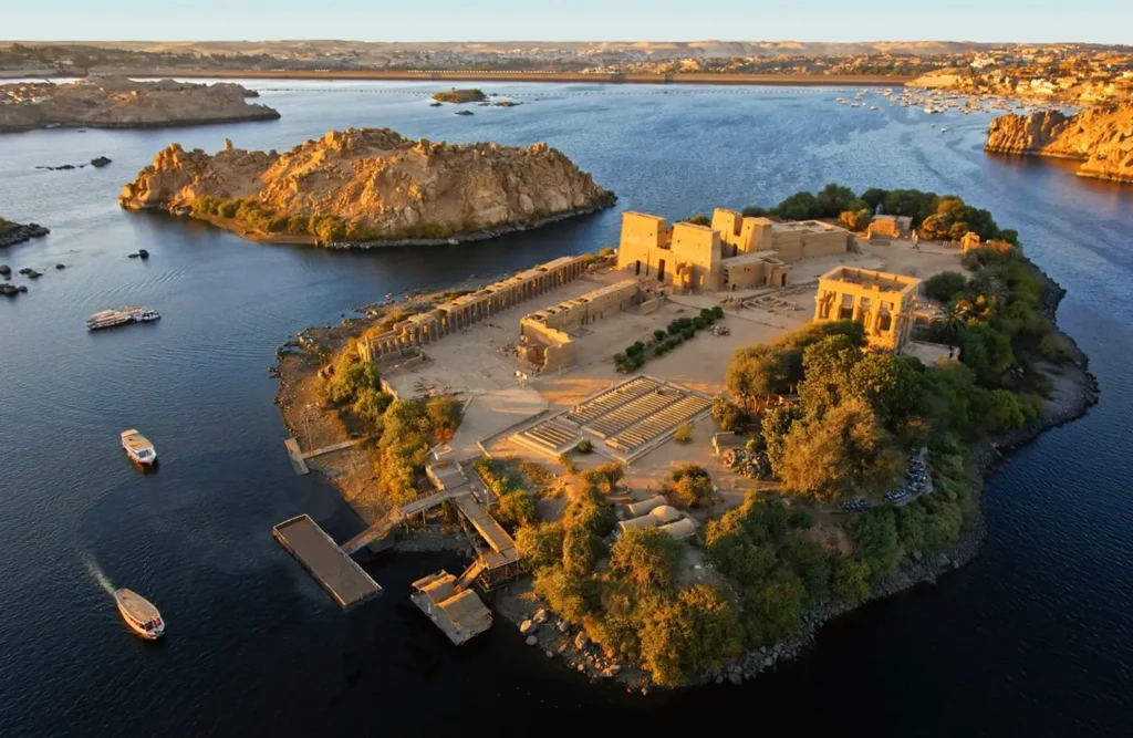 Agilkia Island, home of the Philae Temple, in Aswan