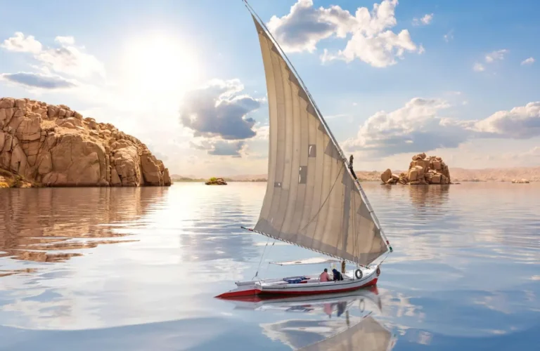 A sailboat on the Nile at Aswan