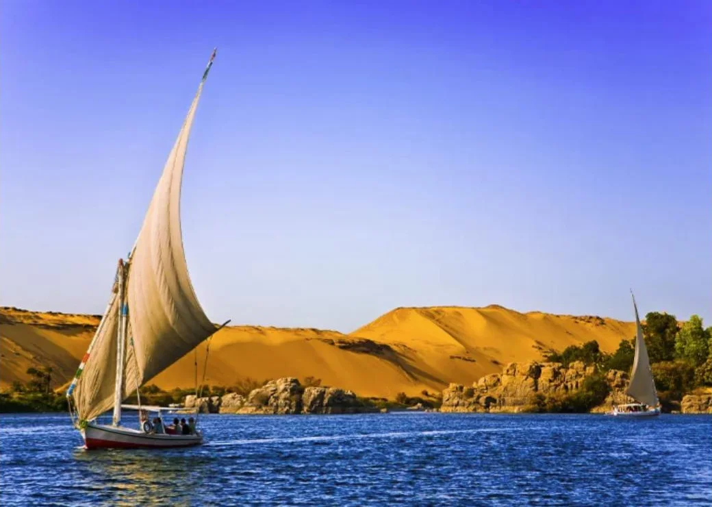 Felucca sailing in Aswan