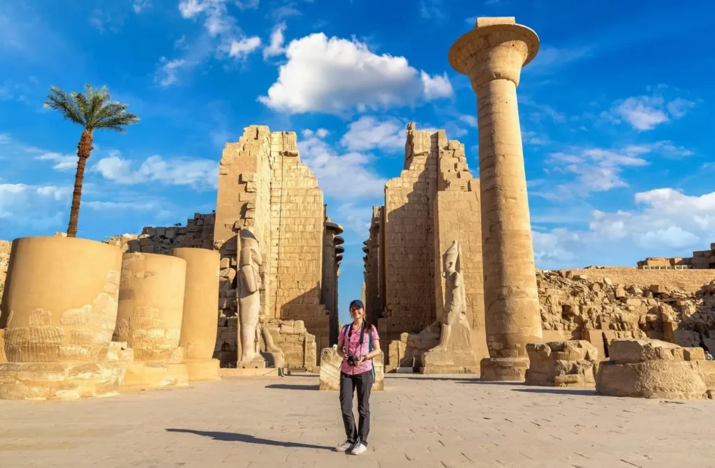 A woman at Karnak Temple in Luxor