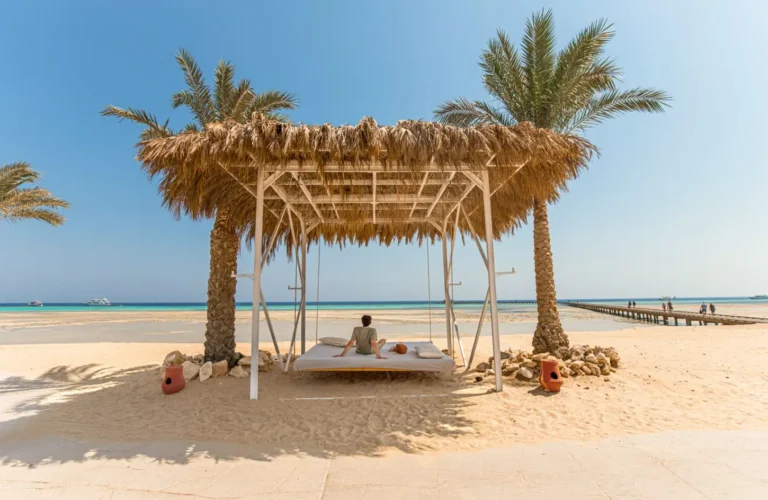 A visitor at a Red Sea resort