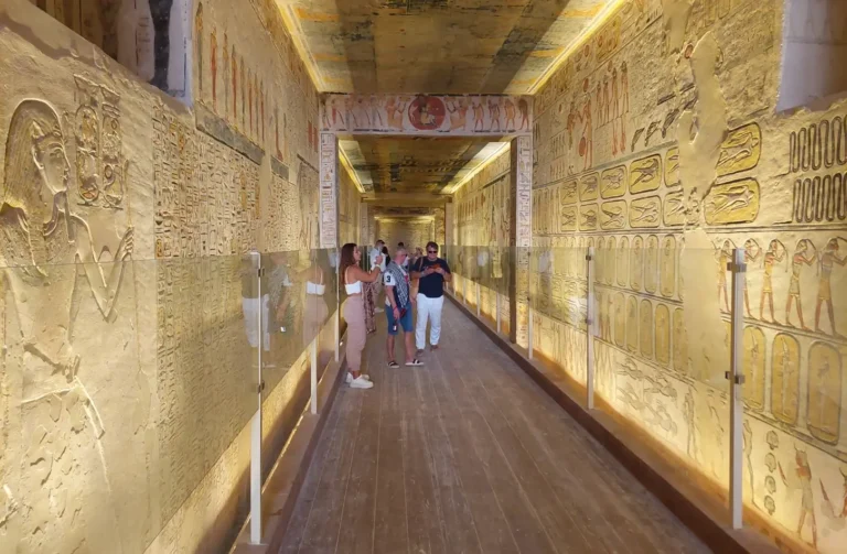 A group of visitors in the Valley of the Kings